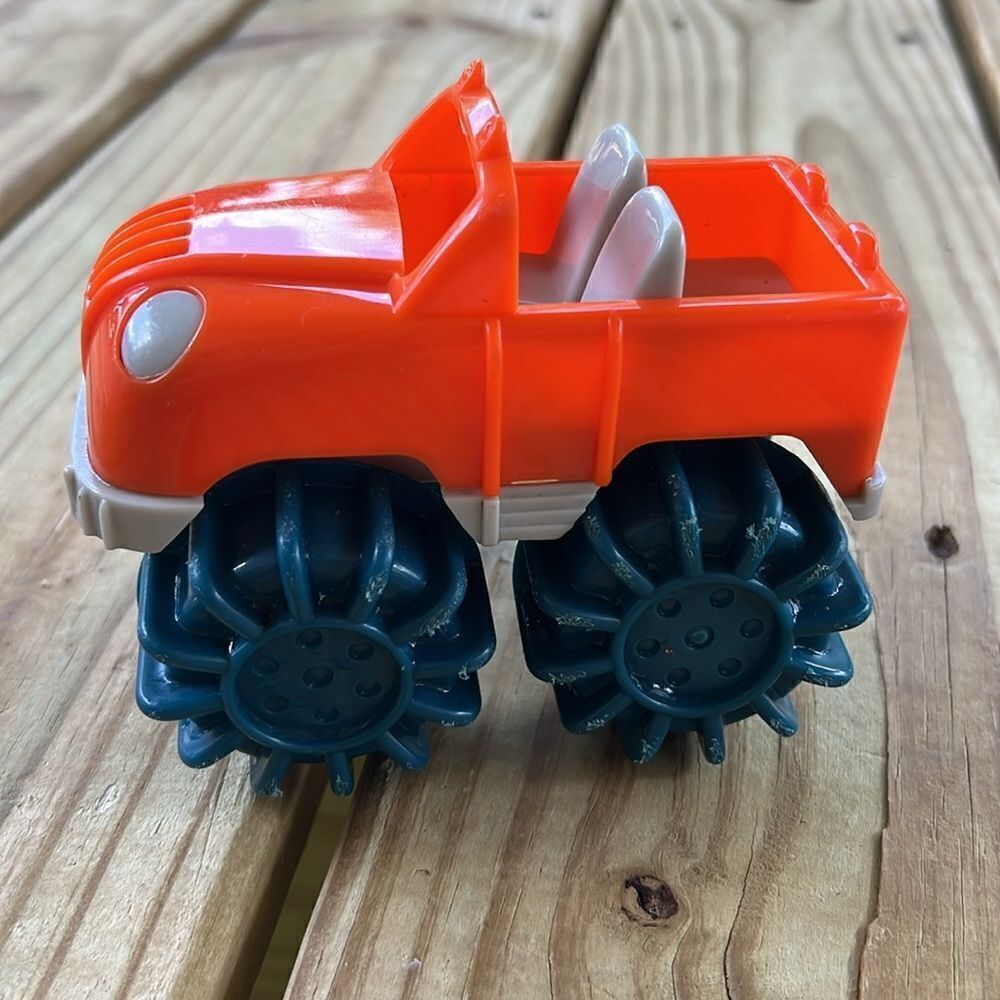 Battat Mini Toy Orange Monster Truck Jeep 5” Car Vehicle